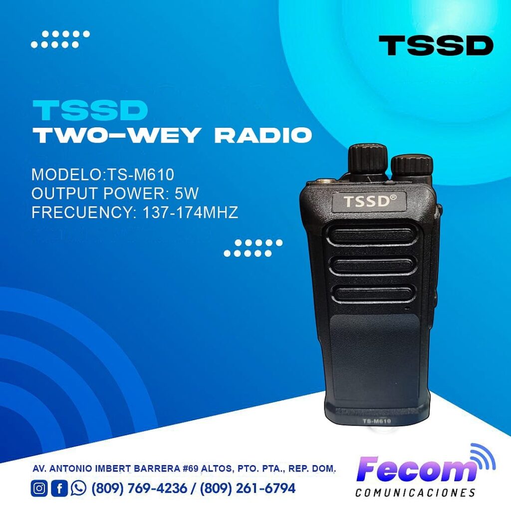 Radio Bidireccional TSSD TS-M610: Comunicación Clara y Confiable
