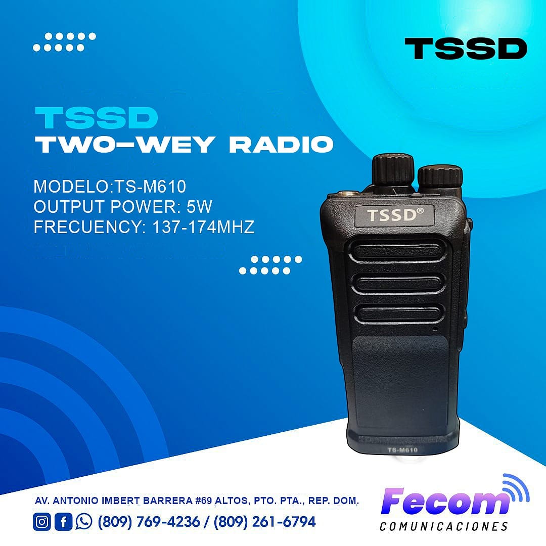 Radio Bidireccional TSSD TS-M610: Comunicación Clara y Confiable